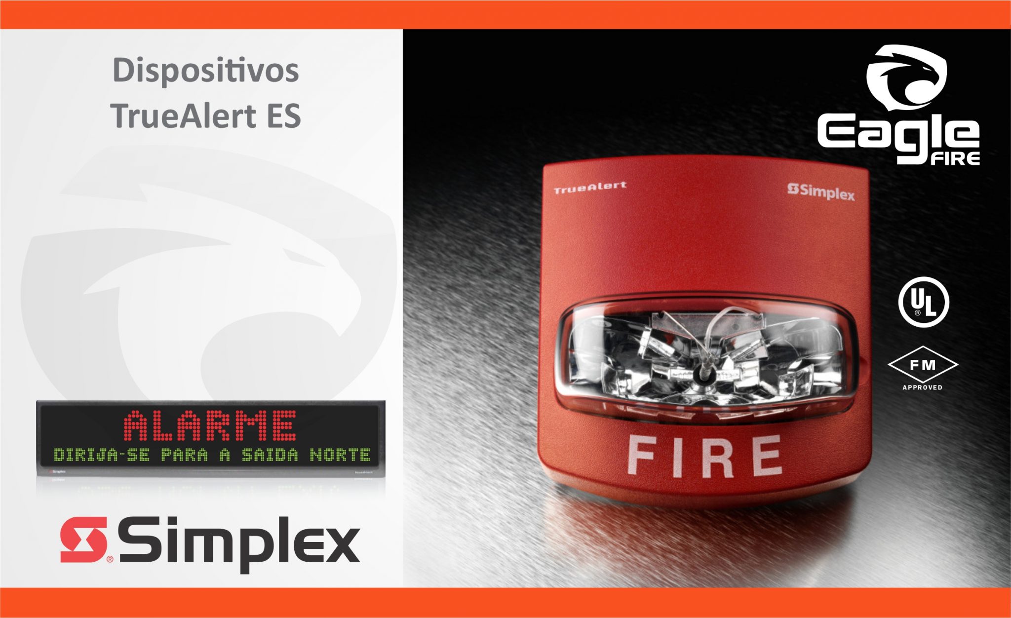 Dispositivos de Notificação Simplex TrueAlert ES Eagle Fire